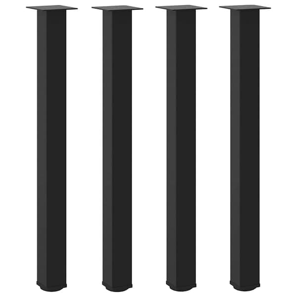 vidaXL sofabordben, 4 stk., sort, 90-92 cm, stål