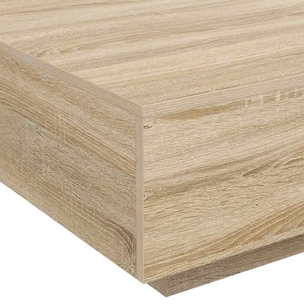 vidaXL sofabord, Sonoma eg, 80x80x31 cm, spånplade