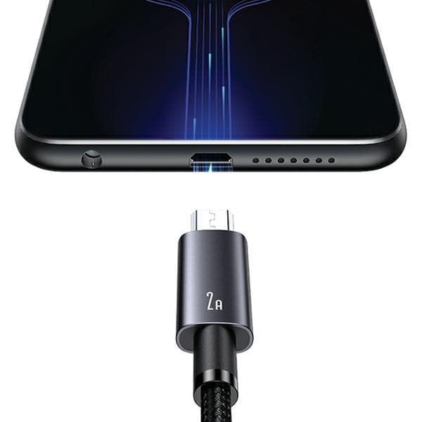 USAMS USB-A til Micro-USB 2A kabel 1,2 m hurtigopladning stål