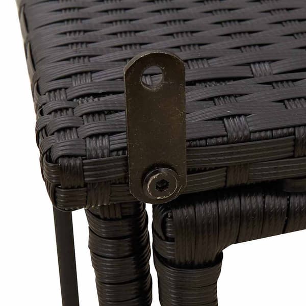 vidaXL foldbart havebord sort 90x51x75 cm polyrattan