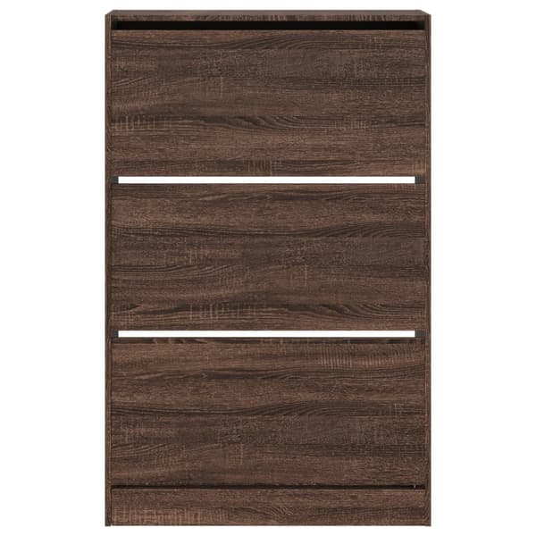 vidaXL skoskab brunt egetræ 80x21x125,5 cm