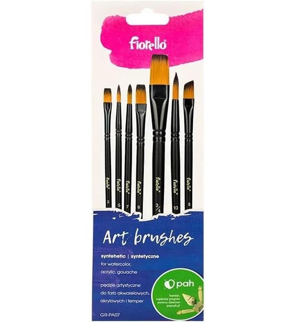 Nylon kunstpensler 7 stk.