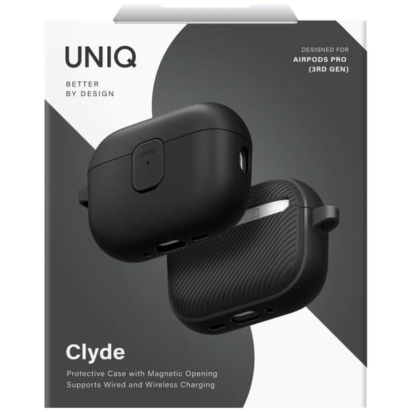 UNIQ Clyde-etui til AirPods Pro 3. generation, sort og grå