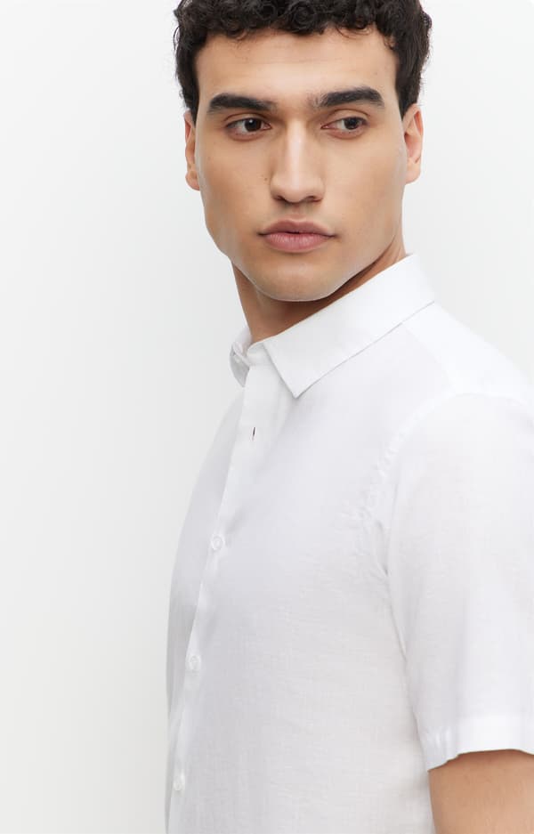 Slim fit hørskjorte M