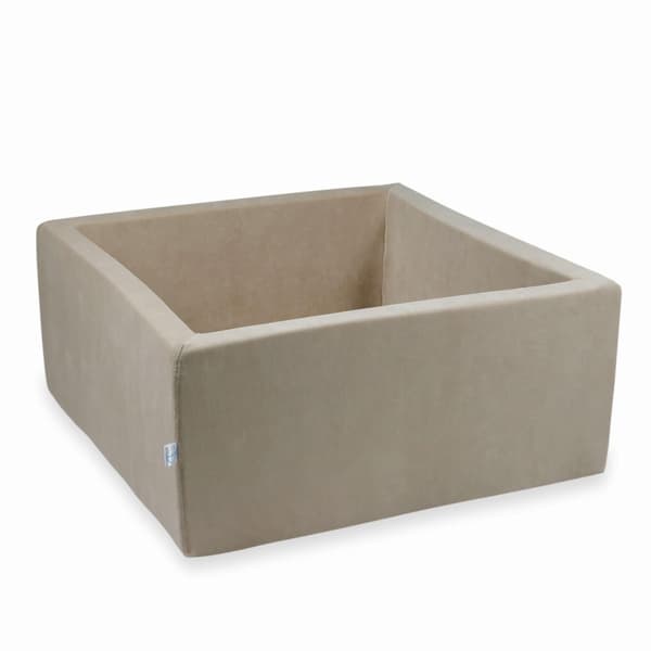 Tør pool 90x90x40cm fløjlsblød beige uden bolde