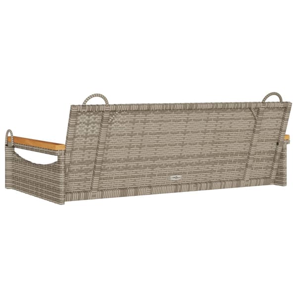 vidaXL Keinutuoli, harmaa, 109x62x40 cm, polyrottinki