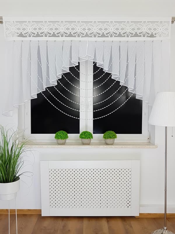 Dekorativ fönsterpanel vit 200cm