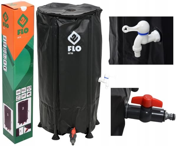 Flo 89702 PVC regnvattentank 60 x 88 cm 250 l