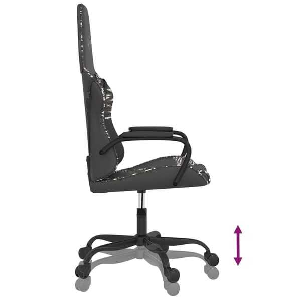 vidaXL gamingstol, sort og camouflage, kunstlæder