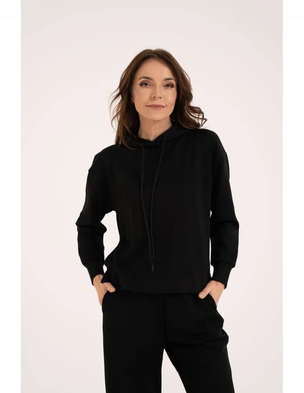 Moraj damehoody, behagelig blød, sort, S