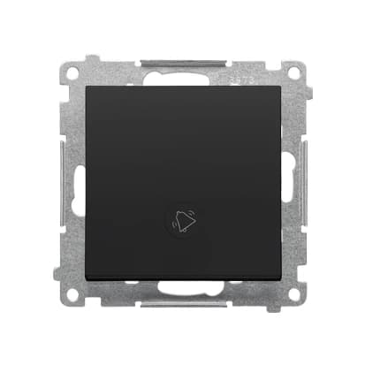 Simon 55 Enkel ringklocka LED-bakgrundsbelysning mattsvart