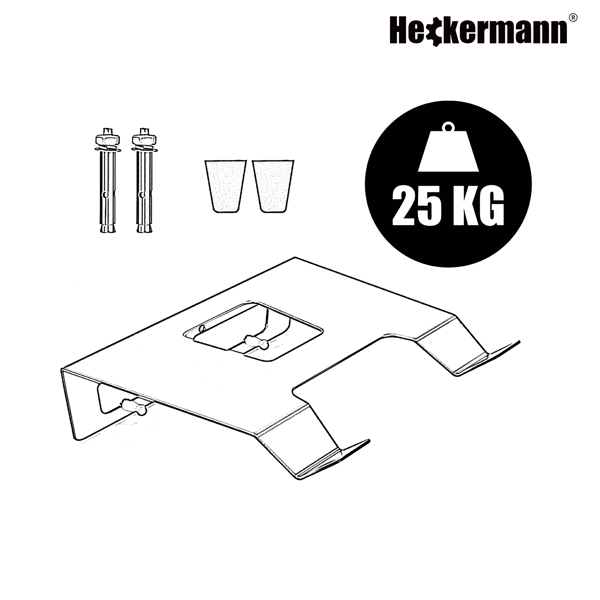 Heckermann JL020 seinälle kiinnitettävä pyöränpidike