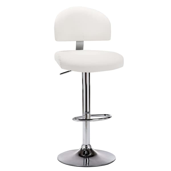 vidaXL Barstolar, set om 2, vit, konstläder