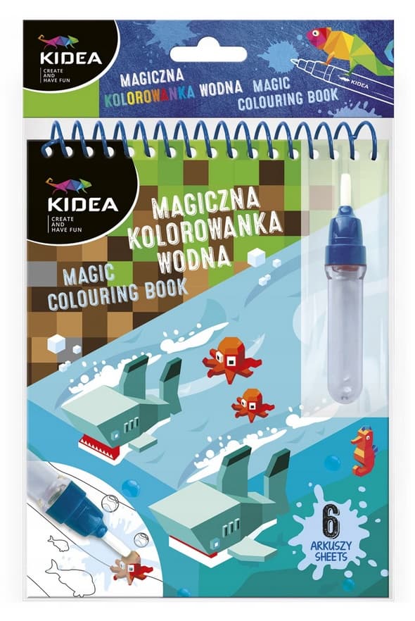 MAGISK VATTEMÅLARBOK J MINECRAFT KIDEA