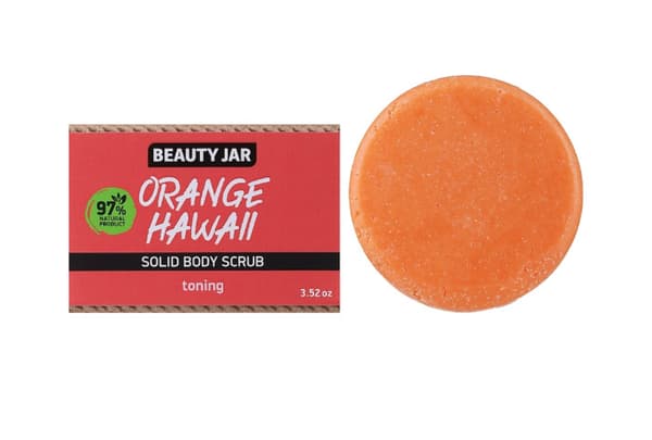 BEAUTY JAR Orange Hawaii Solid Body Scrub Cube, 100 g