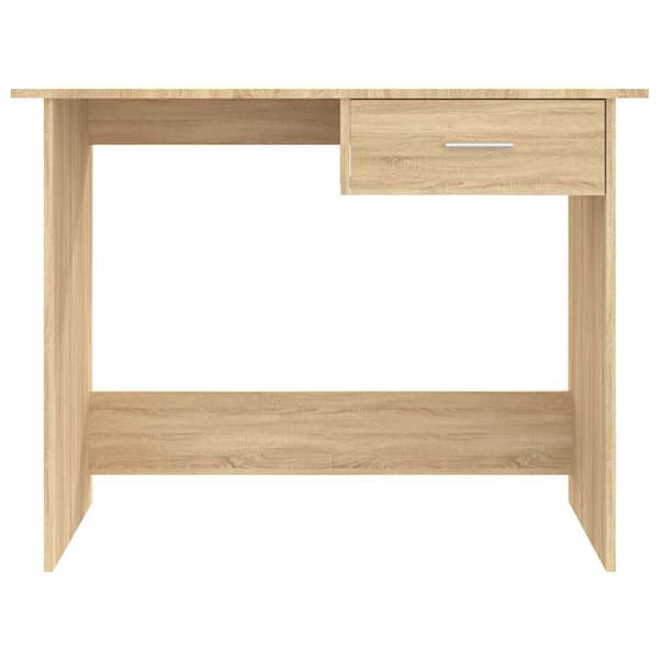 vidaXL skrivebord, Sonoma eg, 100x50x76 cm, spånplade