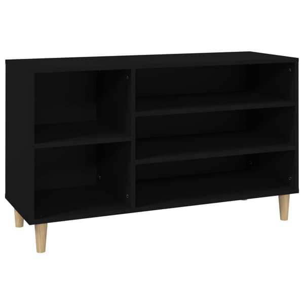 vidaXL skoskab sort 102x36x60 cm træbaseret materiale