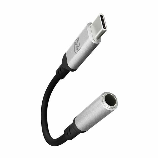 Ljudadapter 3mk USB-C - Jack 3,5 mm (hona), silver