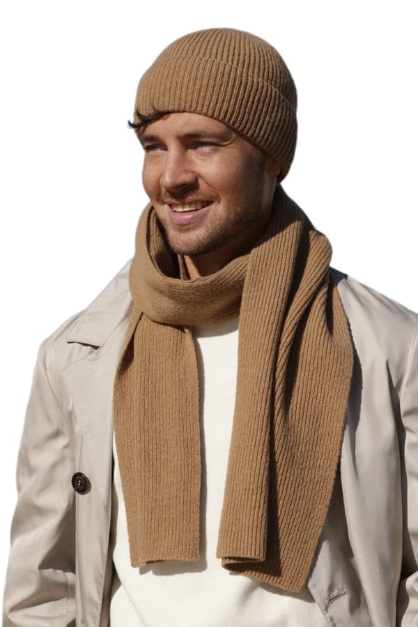 Liam Herre Uldhue - Sand, 80% Uld | KAMEA