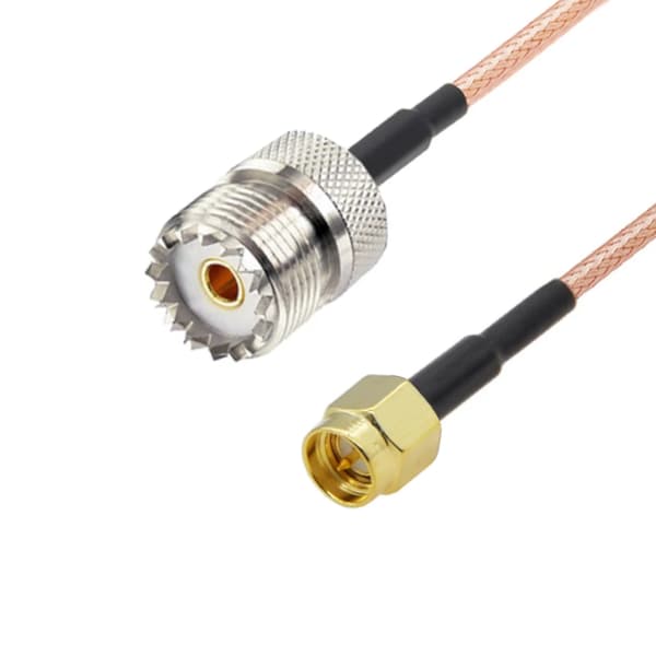 Pigtail SMA-stik / UHF-fatning RG316 5m