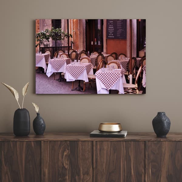Lærredstryk Restaurant Café 50x40 cm