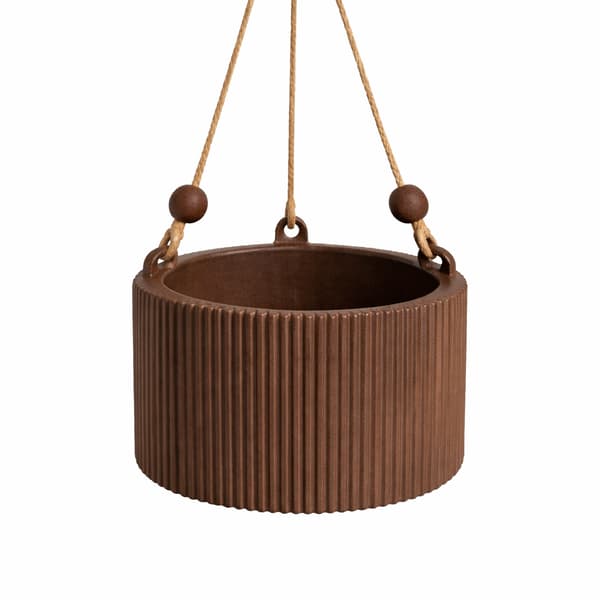 Hängande brunt blomställ, boho skandinavisk kruka