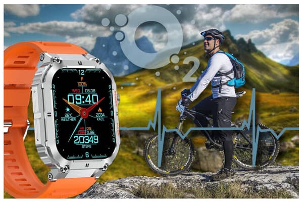 Herr smartwatch GRAVITY GT6-4 - Utföra samtal, Sömnmonitor (sg020d)