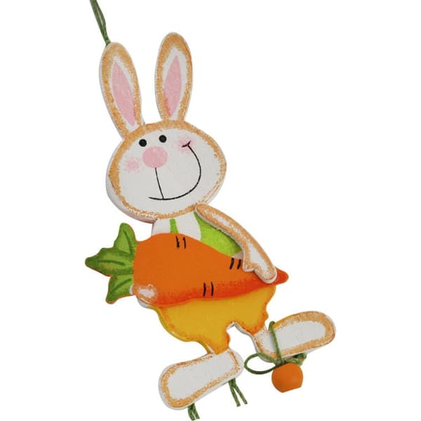 Orange tygblomma med klockor - Påskhängare 60 cm