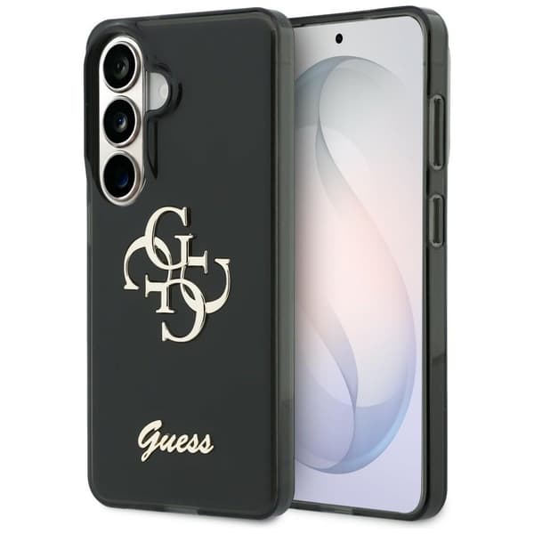 Guess IML Big Metal 4G Script cover til Samsung Galaxy S26, sort