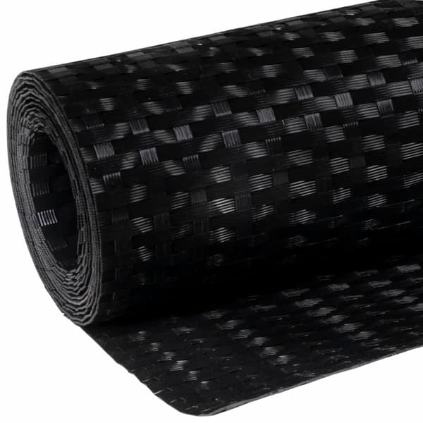 vidaXL balkonskærm, sort, 300x90 cm, polyrattan