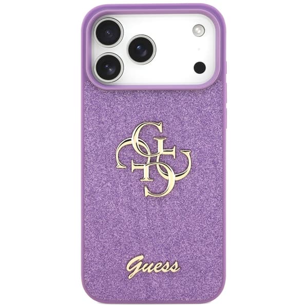 Guess Fixed Glitter Big 4G cover til iPhone 17 Pro Max lilla