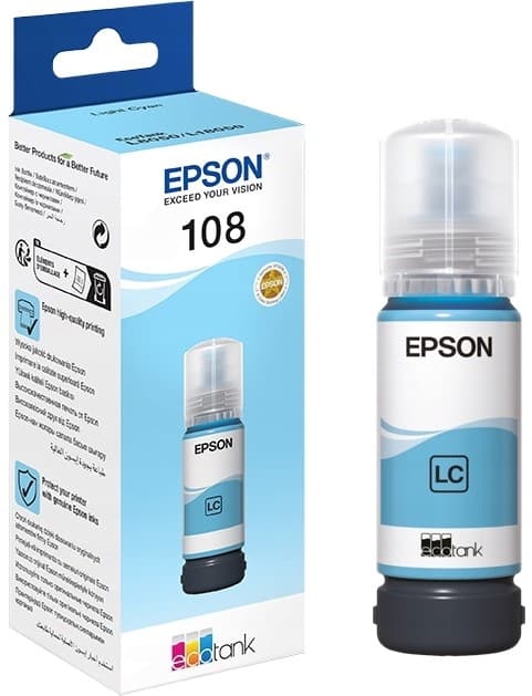 Epson EcoTank 108 lys cyan blæk 70 ml