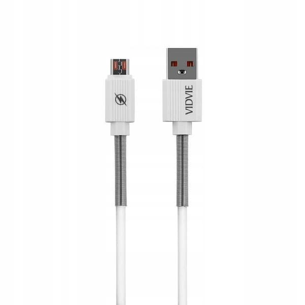 USB-KABEL Micro USB microUSB 3.1A 1m FAST hvid BOX VIDVIE C510