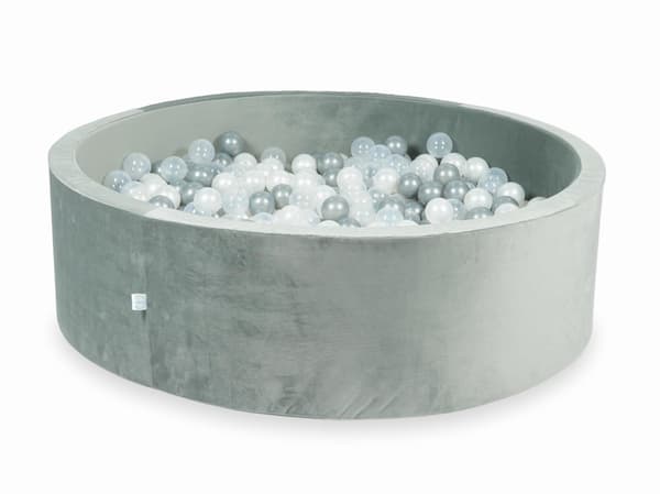 Tør boldbane 700 dele 130x40 Fløjlsgrå: transparent, perlemor, sølv
