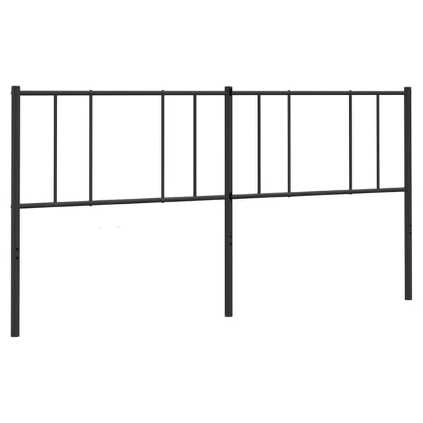 vidaXL metalsengegavl, sort, 200 cm