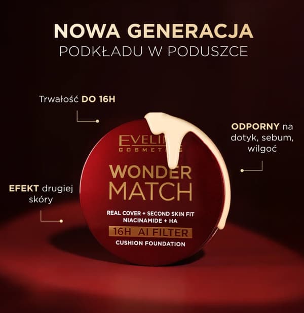 Eveline Wonder Match 01N Ivory Covering Face Foundation