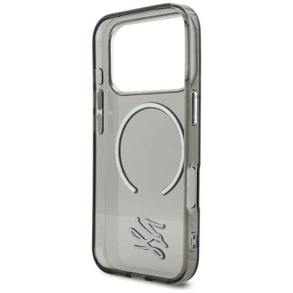 Karl Lagerfeld IML KL Script Logo MagSafe-etui til iPhone 17 Pro, sort