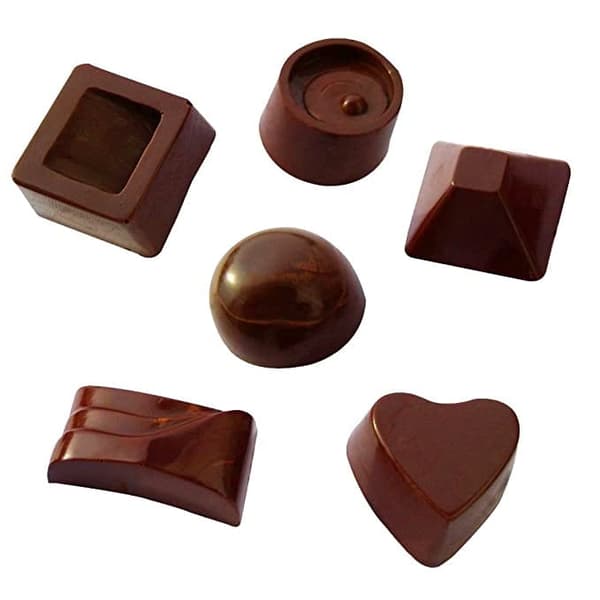 Silikoneforme til chokolade, marmelade og gelé, 6 designs