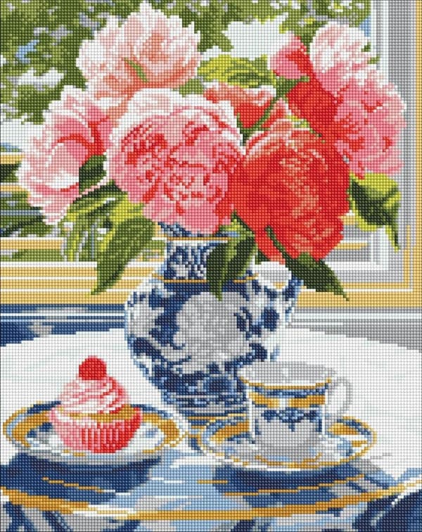 Diamantmosaik - Söt överraskning 40x50cm