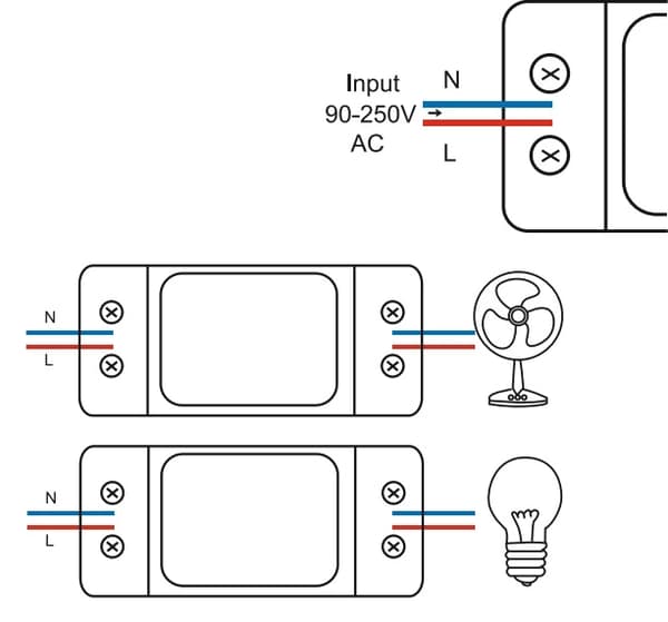 Intelligent styrrelä Wifi-kontroll TUYA Ecolight-applikation