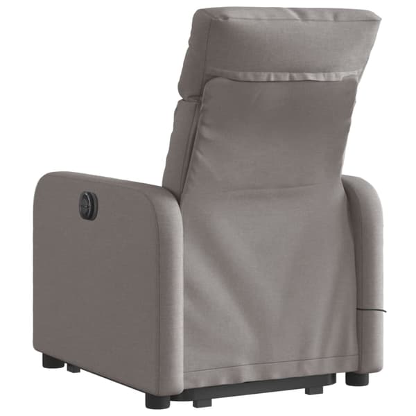 vidaXL Lyftbar massagefåtölj, Taupe, Tyg