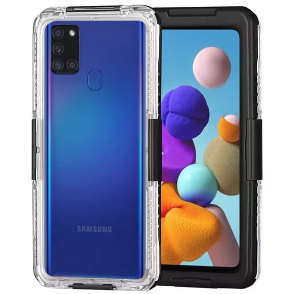 IP68 Vandtæt Etui til Samsung Galaxy A21S, Sort