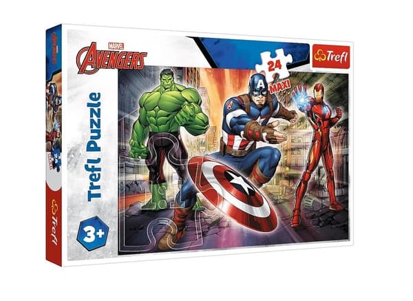 24 maxi-pussel I Avengers värld TREFL