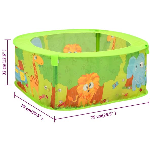 vidaXL Barnpool med 300 bollar 75x75x32 cm