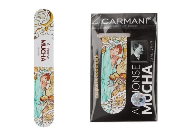Carmani, magnetisk bogmærke - Alfons Mucha/De fire årstider, vinter