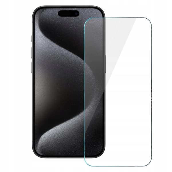 Etui til iPhone 15 Pro Max Mat Mat Etui Bagside Sort Blødt + 9H Glas