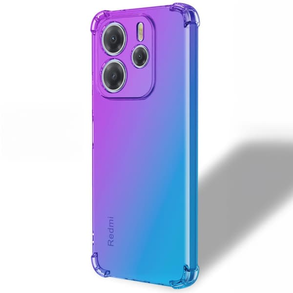 Gradient Dropproof Cover til Xiaomi Redmi Note 14 4G, Lilla/Blå