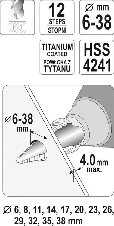 Trinbor 6-38MM YT-44740 YATO