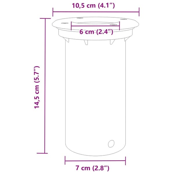 vidaXL runde indkørselslamper sort 10,5x10,5 cm aluminium