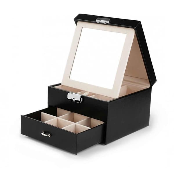 Smykkeskrin, etui, organizer, sort PD148CZ